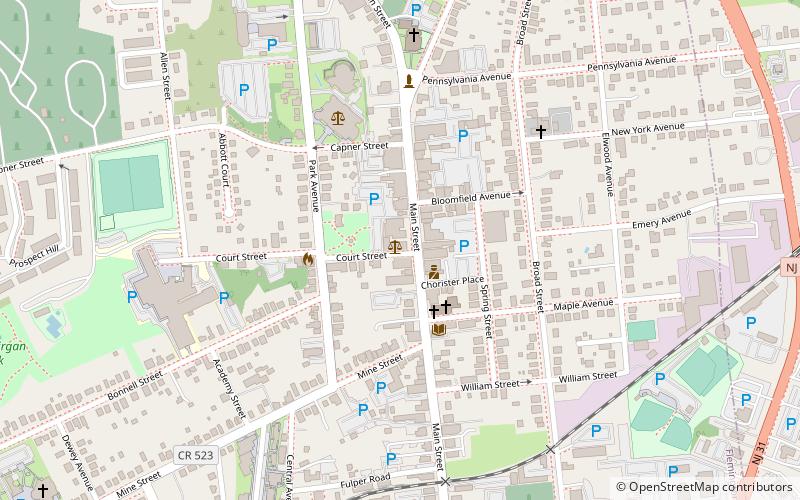 Hunterdon County Courthouse location map