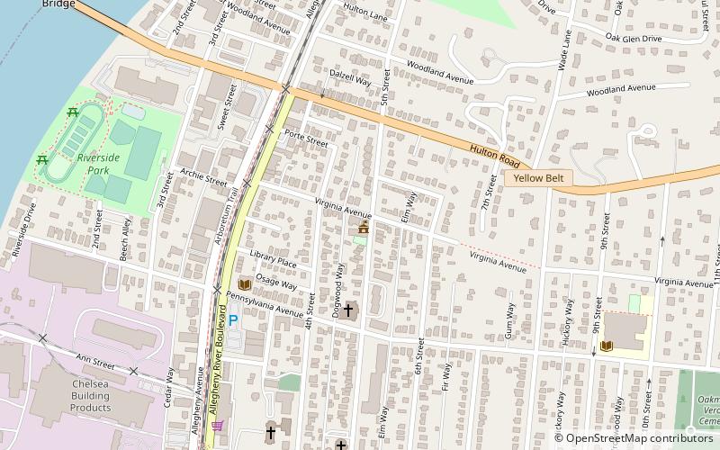 Oakmont Borough Building location map