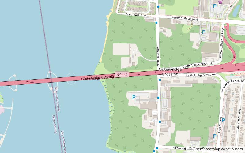 Outerbridge Crossing location map