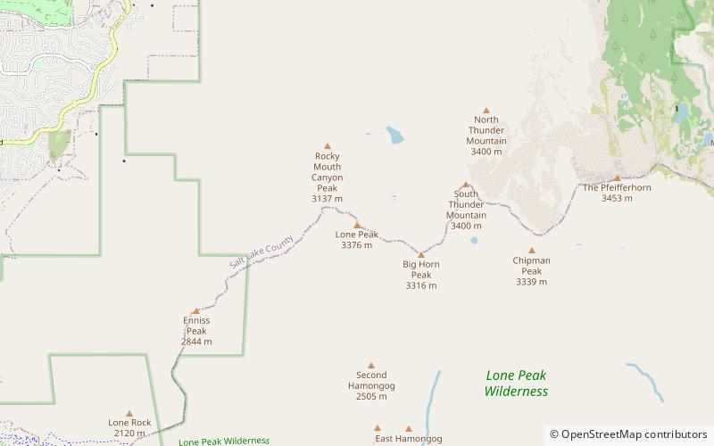 Lone Peak location map