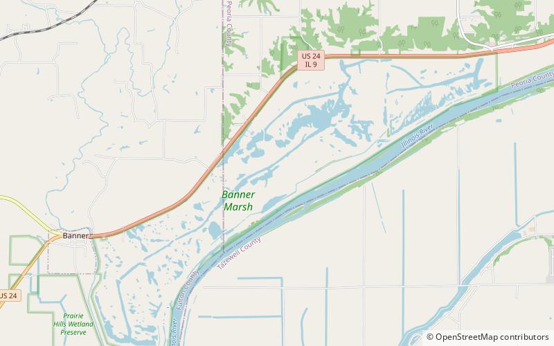 banner marsh state fish and wildlife area location map