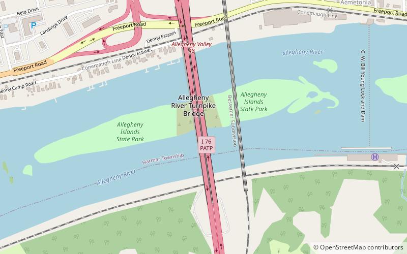 Allegheny River Turnpike Bridge location map