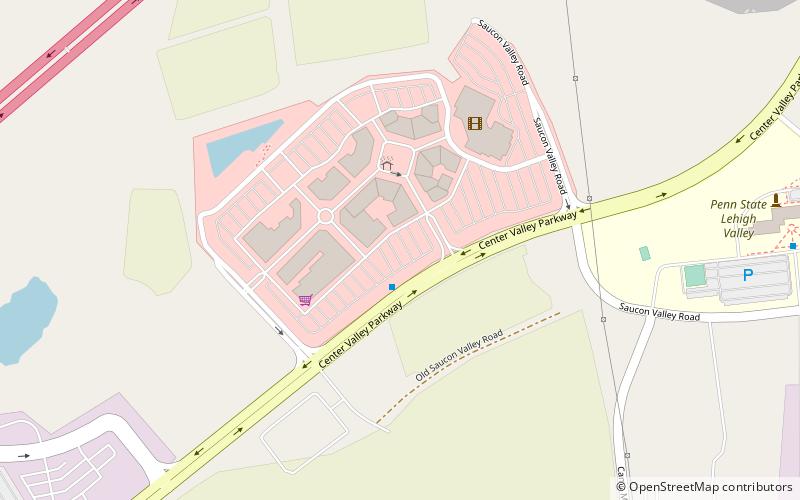The Promenade Shops at Saucon Valley location map