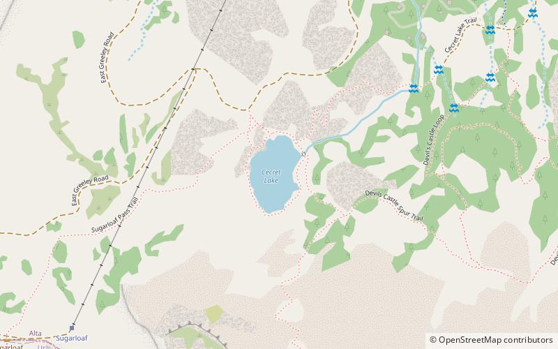 Cecret Lake location map