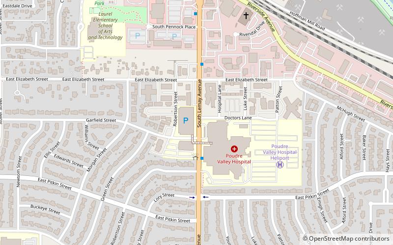 Poudre Valley Hospital location map