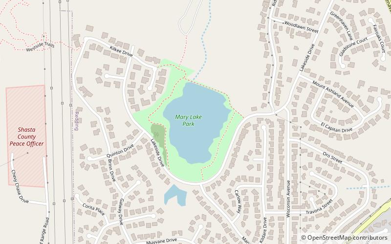 Mary Lake location map