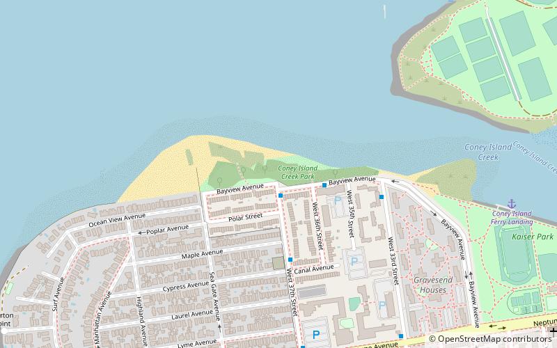 Coney Island Creek Park location map