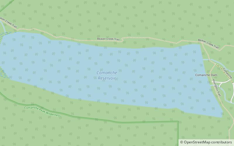 Comanche Reservoir location map