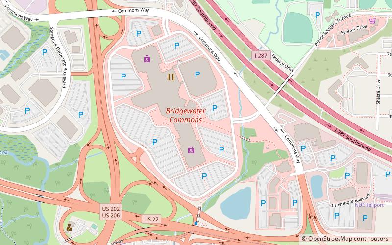 Bridgewater Commons location map