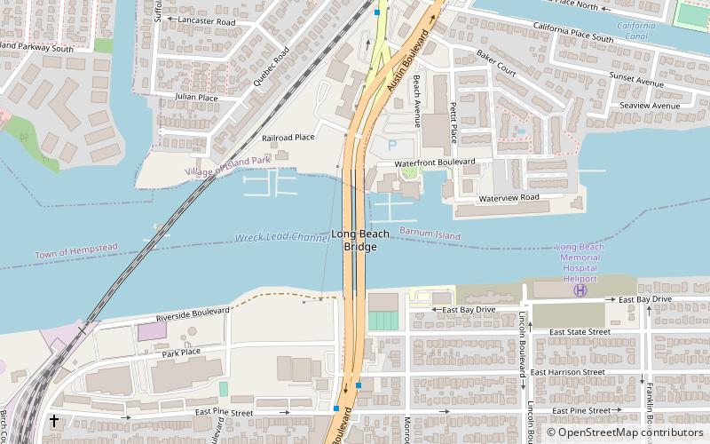 Long Beach Bridge location map