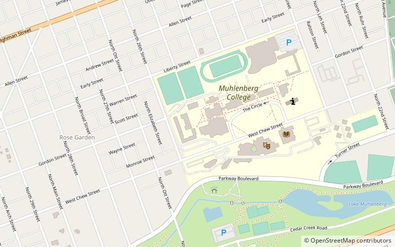 Muhlenberg College location map
