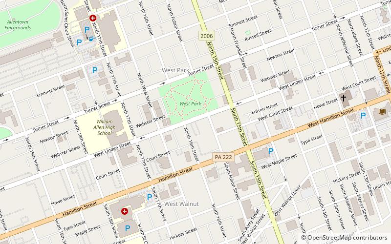 Allentown Masonic Temple location map