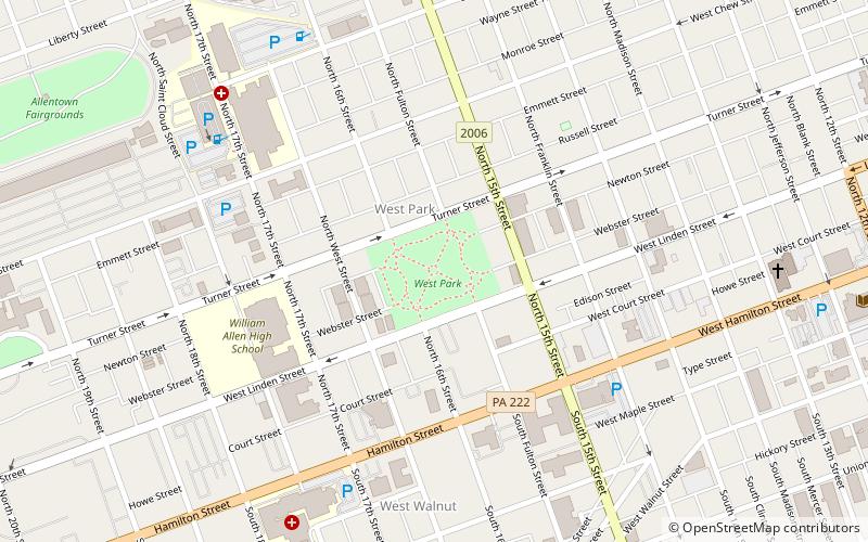 West Park location map
