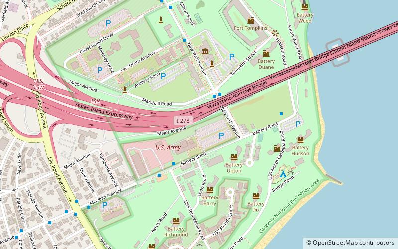 Fort Wadsworth location map