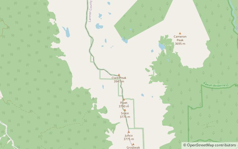 Clark Peak location map