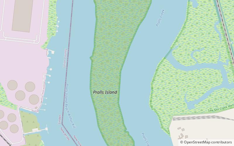 Prall's Island location map