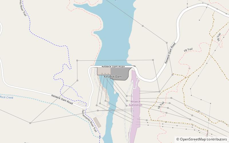 Keswick Dam location map