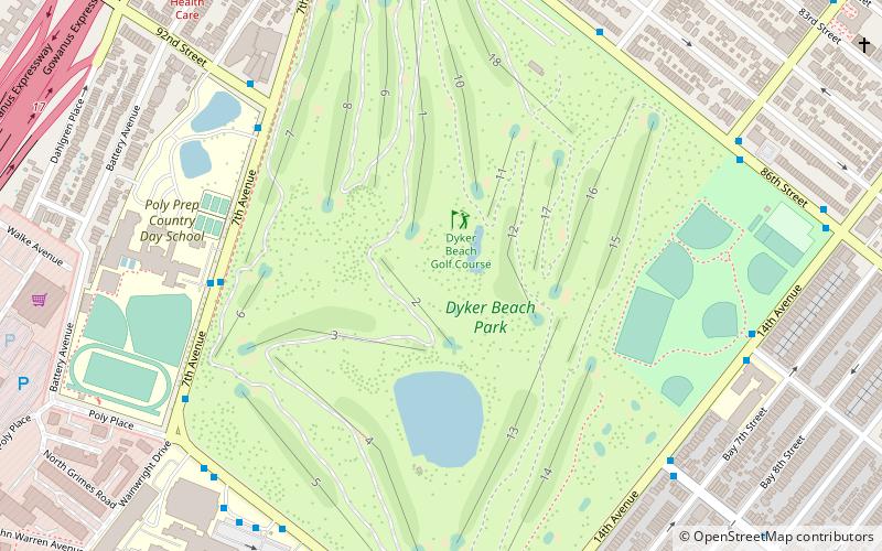 Dyker Beach Park and Golf Course location map