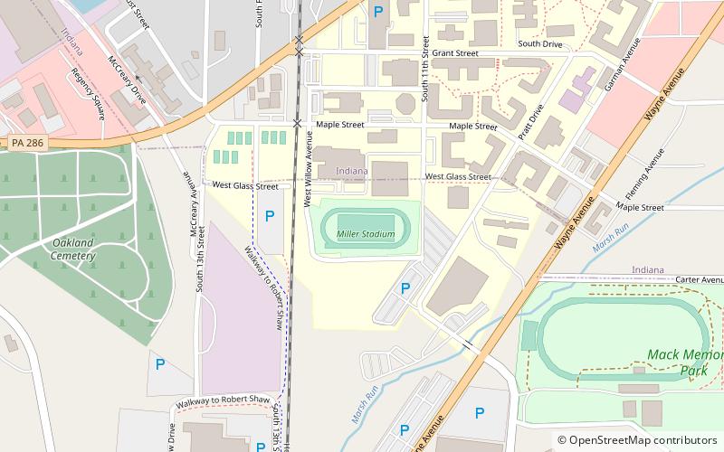 Miller Stadium location map