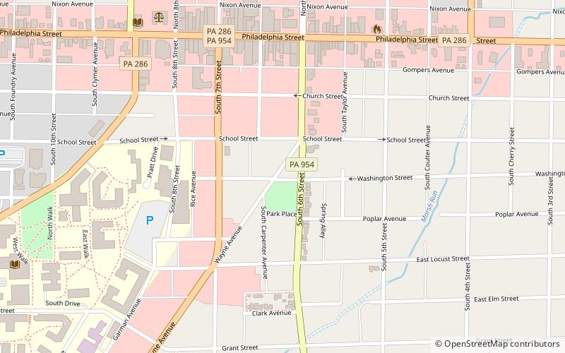 Indiana Armory location map
