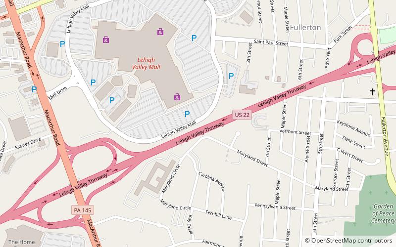 Lehigh Valley Mall location map