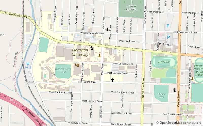 Moravian University location map