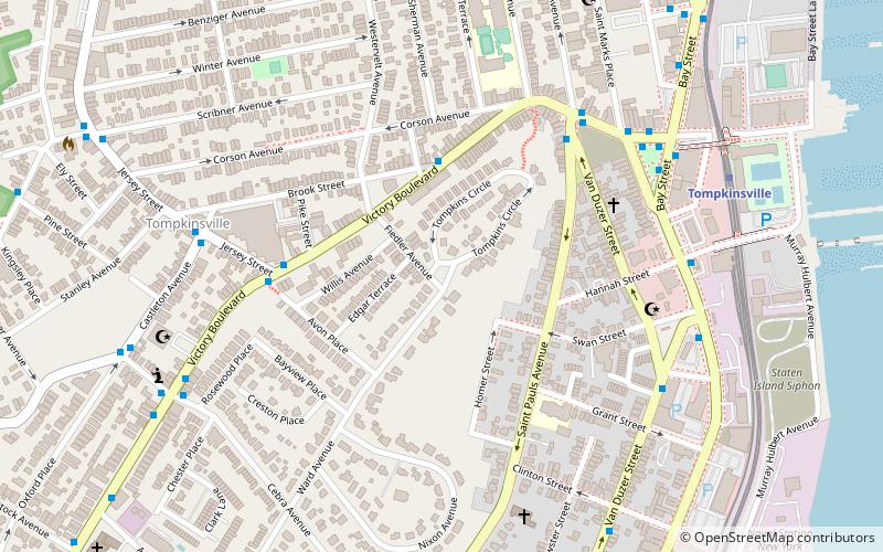 Tompkins Circle location map