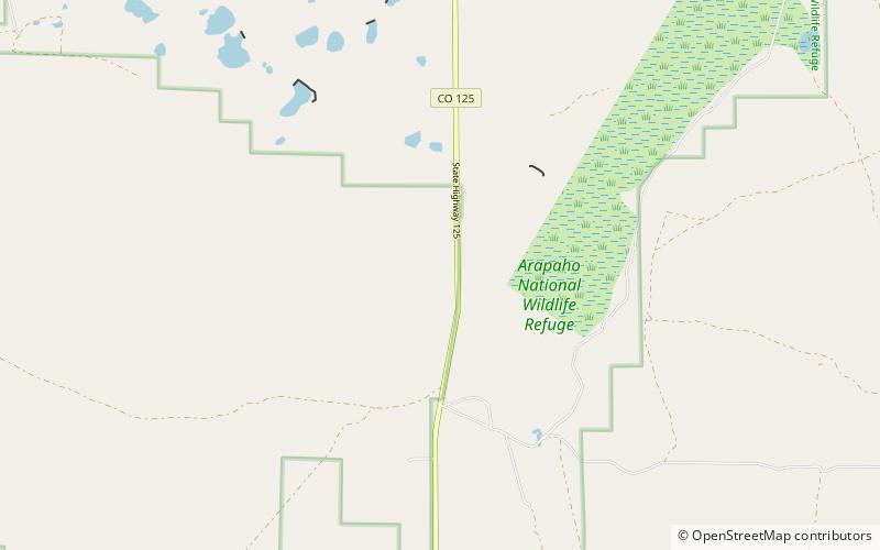 Arapaho National Wildlife Refuge location map