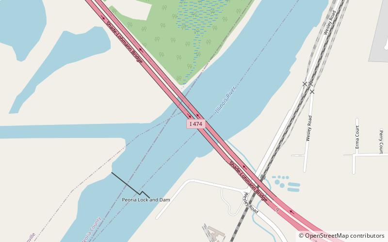 Shade–Lohmann Bridge location map