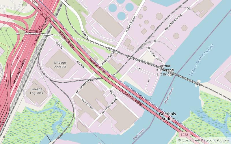 Goethals Bridge location map