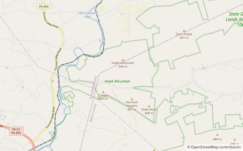 Hawk Mountain location map