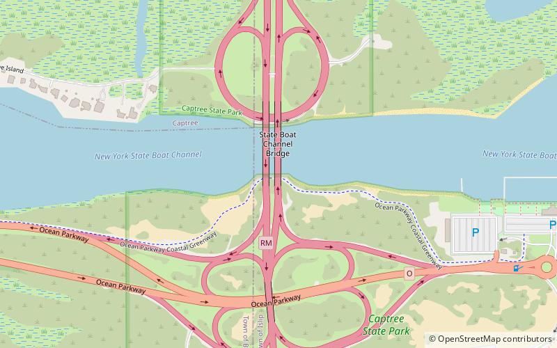 State Boat Channel Bridge location map