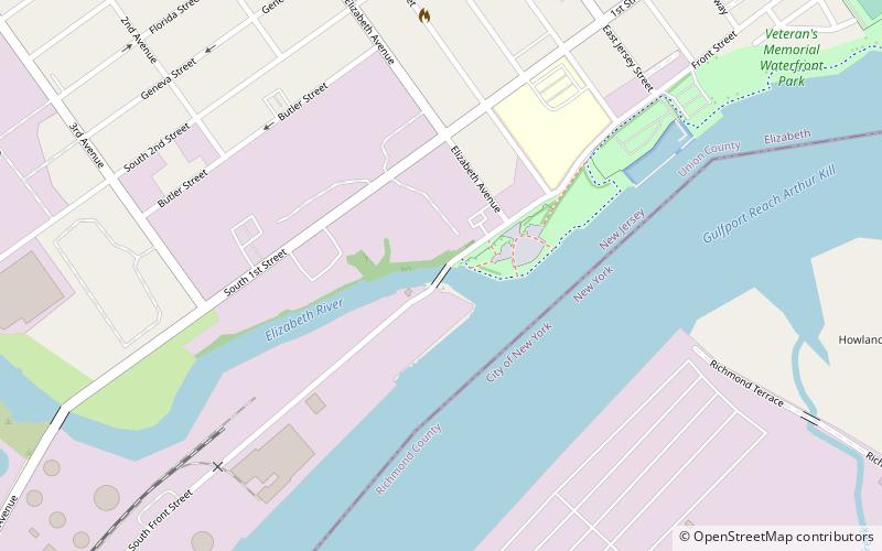 South Front Street Bridge location map