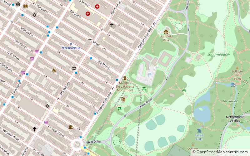 Lafayette Memorial location map