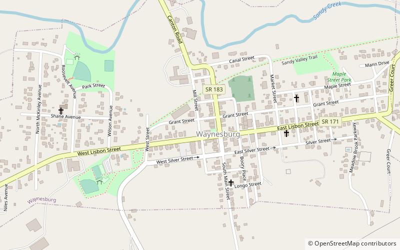 Waynesburg location map