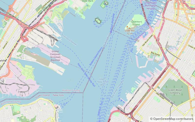 New York Harbor location map