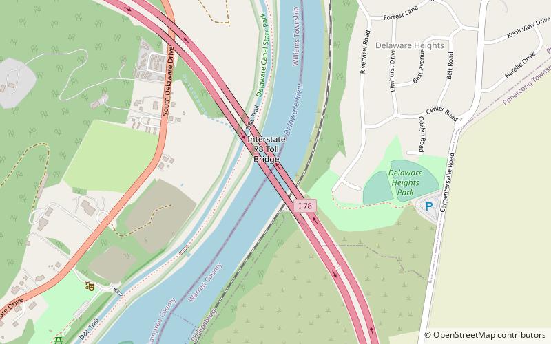 Interstate 78 Toll Bridge location map