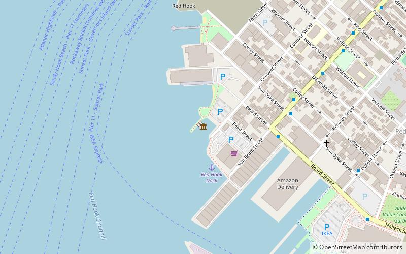 waterfront museum sea gate location map