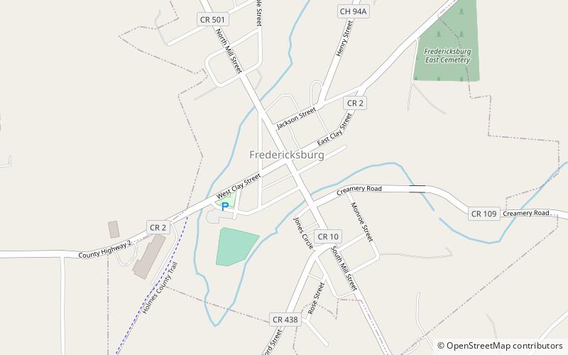 Fredericksburg location map