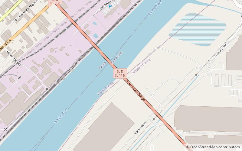 Cedar Street Bridge location map