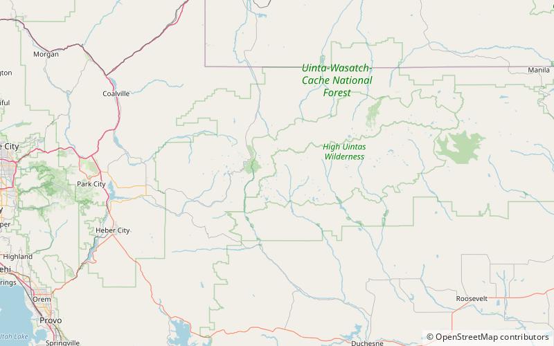 dean lake high uintas wilderness location map