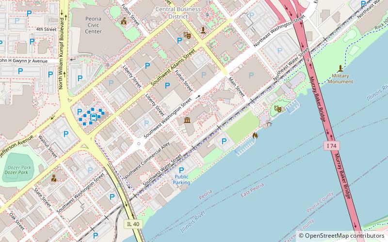 Peoria Riverfront Museum location map