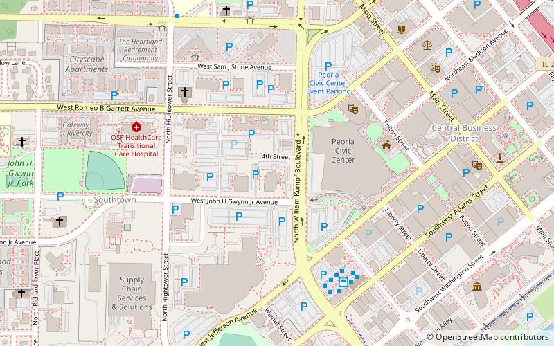Peoria Civic Center location map
