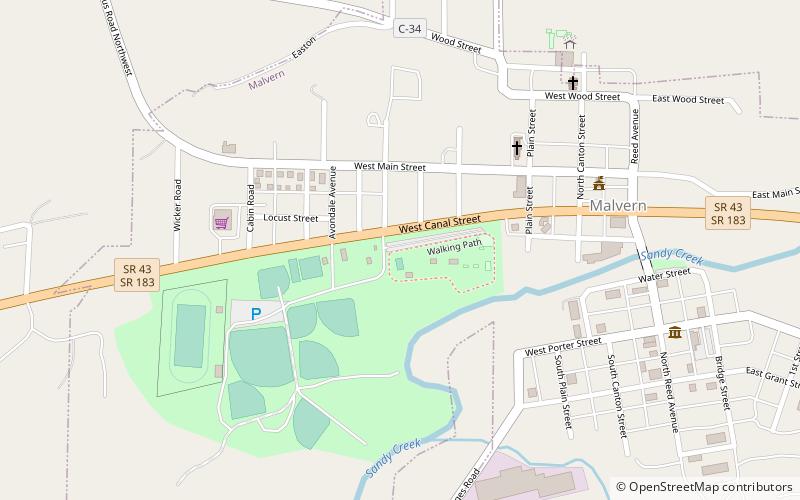 Malvern location map