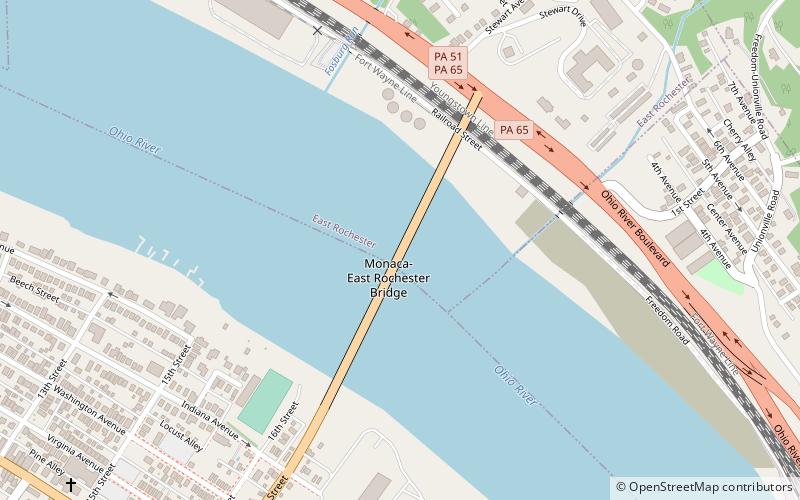 Monaca–East Rochester Bridge location map