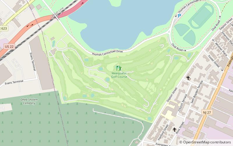 weequahic golf course newark location map