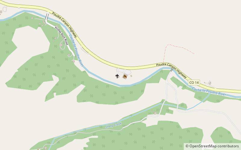 Cañón Poudre location map