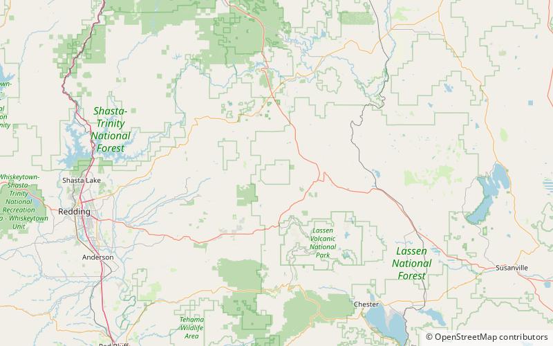 Thousand Lakes Wilderness location map