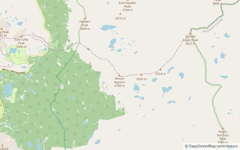 Mount Agassiz location map