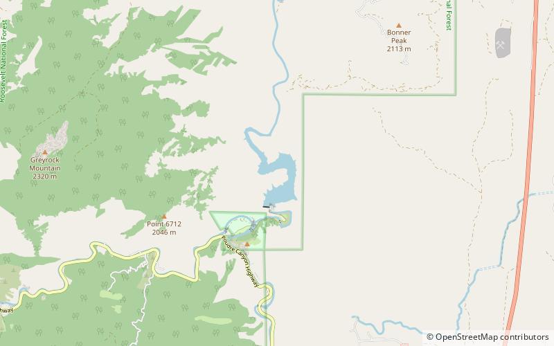 seaman reservoir roosevelt national forest location map